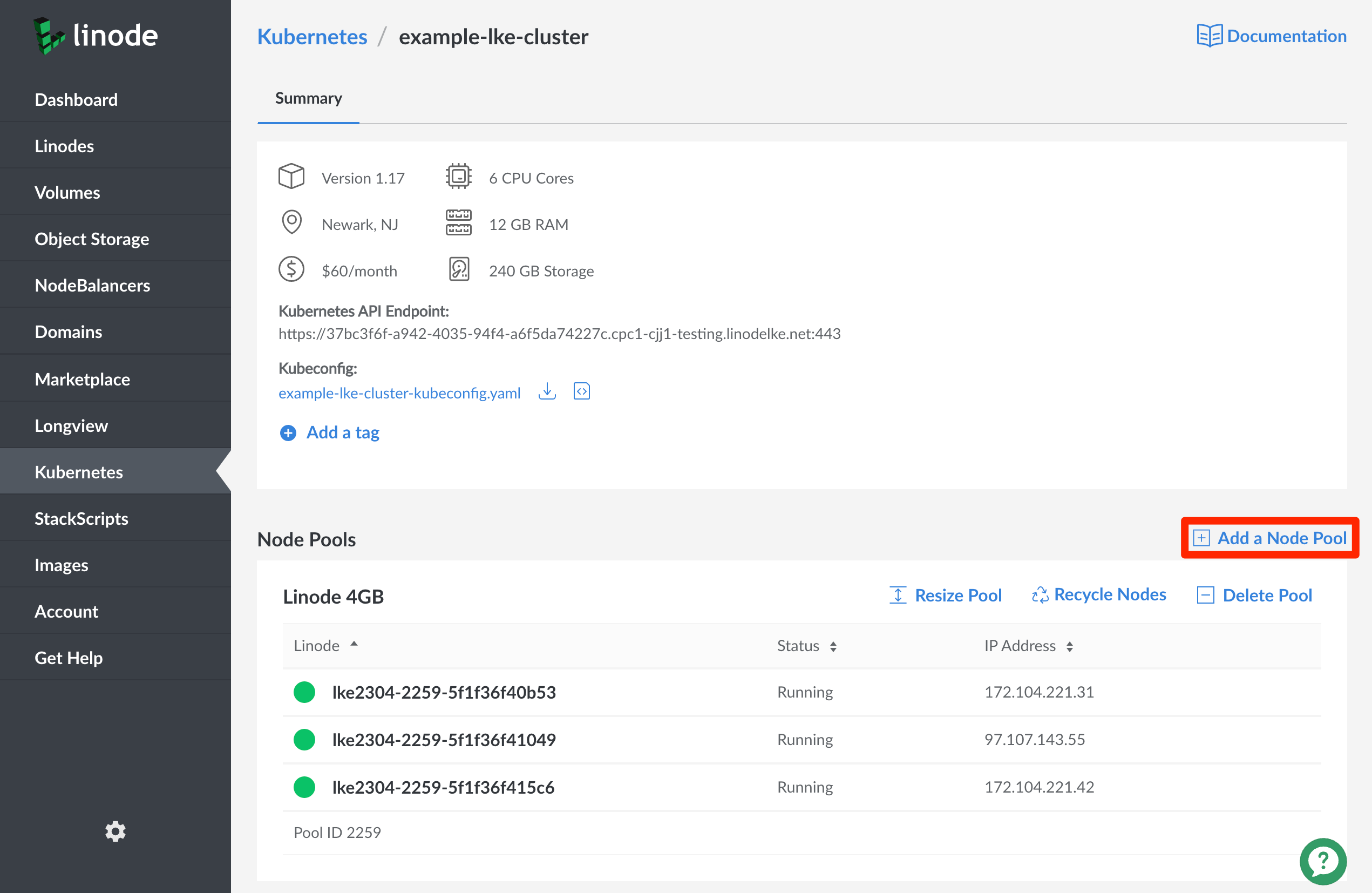 Add a node pool to your cluster