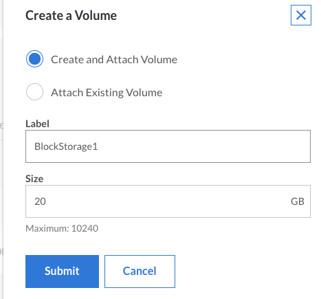 Create a Volume with a label