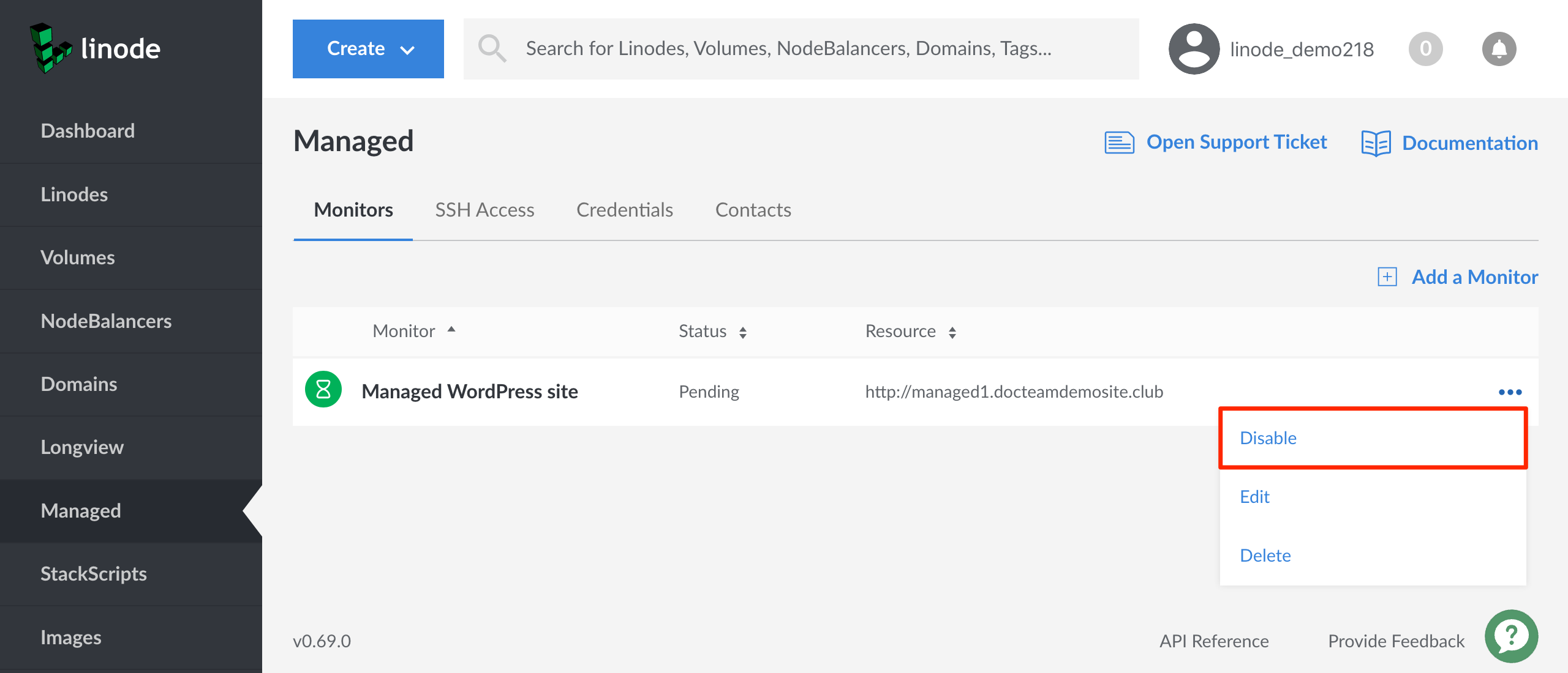 Disable Monitoring for a Service