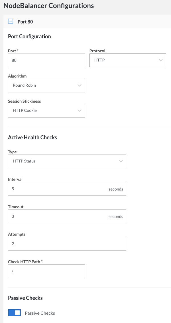 Adding a Port Configuration to a NodeBalancer