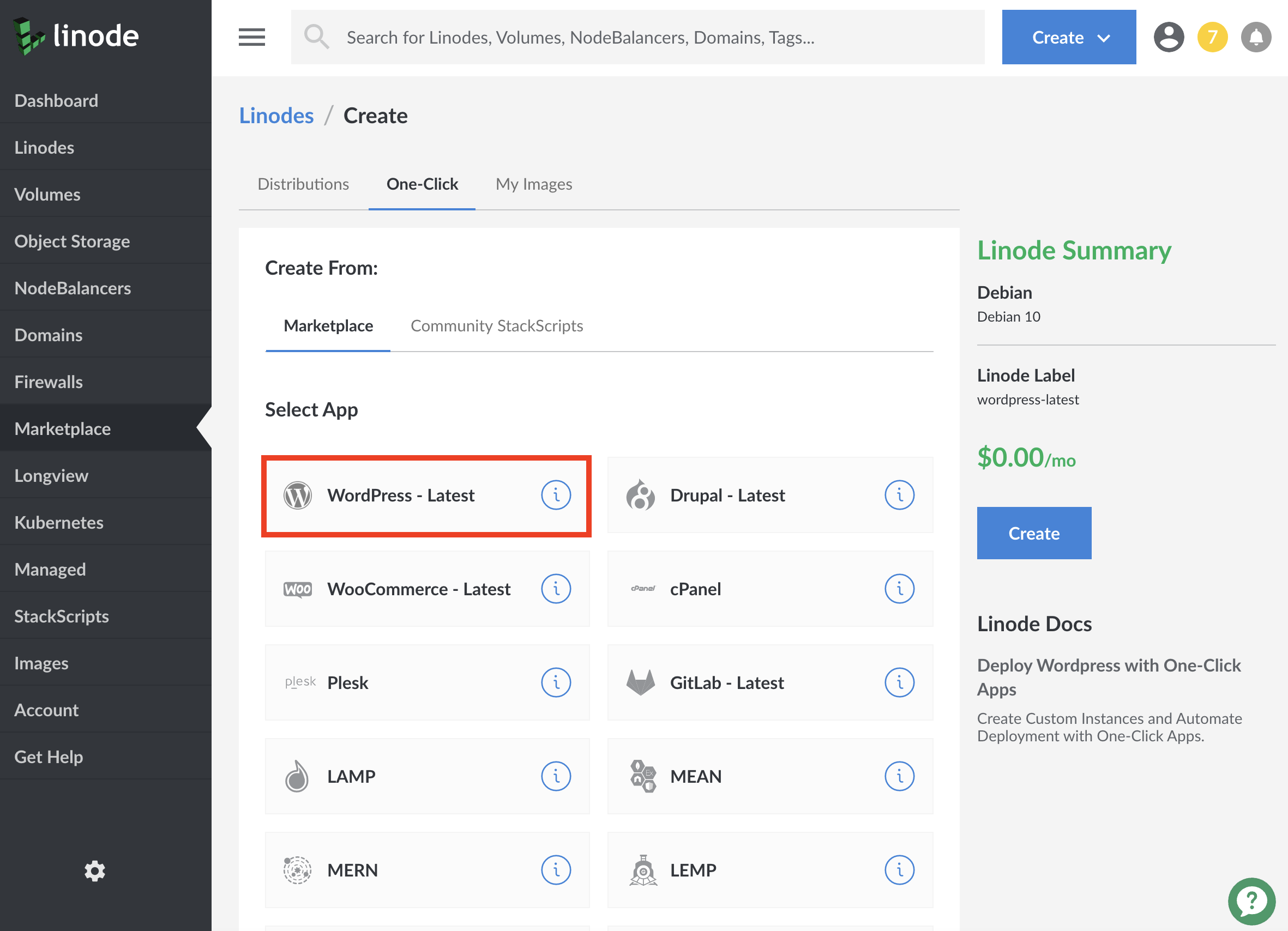 Select WordPress
