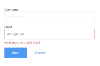 Error Message for Invalid Email